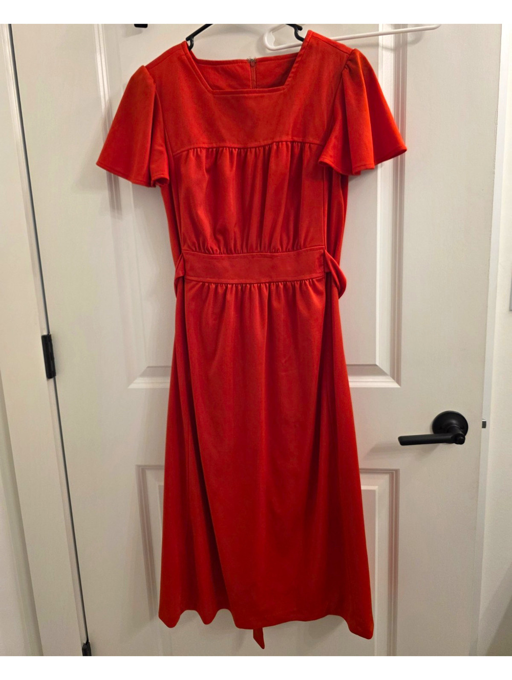 Vintage 70s Sears JR Bazaar Women's Dress Red Sizing Around Medium